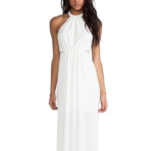 BLACK LABEL MAXI HALTER DRESS IN IVORY